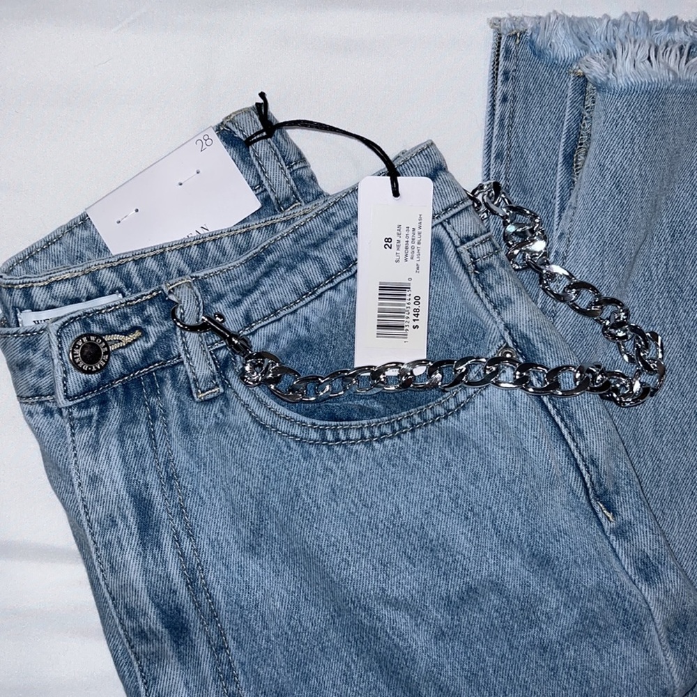 Weworewhat slit hem jean
